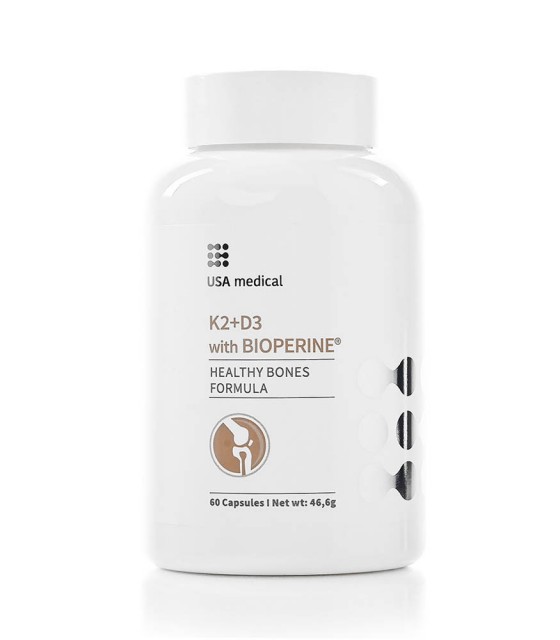 USA Medical K2+D3 with Bioperine kapszula 60 db