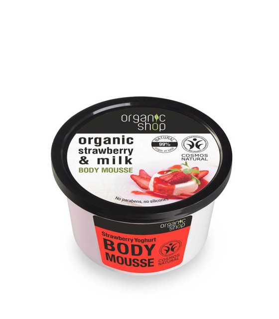 Organic Shop testápoló mousse Epres yoghurt