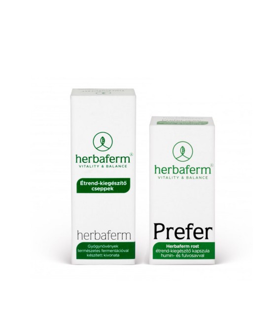 Herbaferm cseppek 30 ml + Herbaferm Prefer HF400mg kapszula 14db