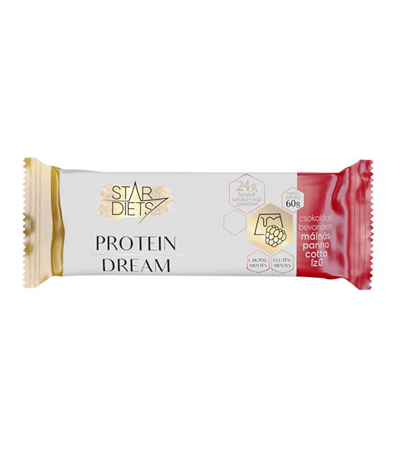 StarDiets Protein Dream fehérjeszelet – málnás panna cotta íz
