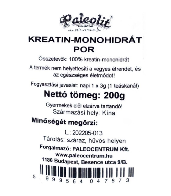 Paleolit kreatin-monohidrát 200g