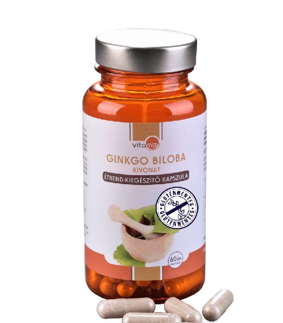 Vitamed Ginkgo biloba kivonat étrend-kiegészítő kapszula - 60db