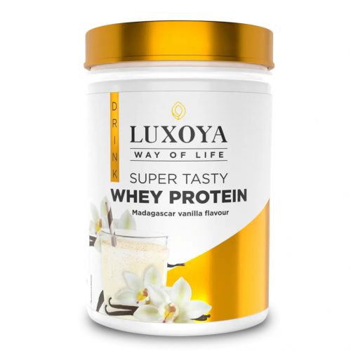 Luxoya Super Tasty Whey Protein Madagaszkári vanília ízű  450g