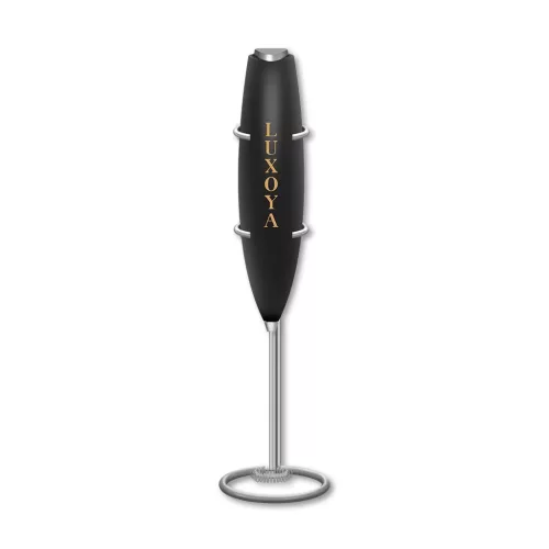 Luxoya Pro Mixer kézi habosító tartóállvánnyal - fekete