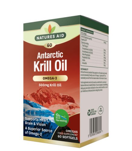 Natures Aid Krill olaj 500 mg lágykapszula 60 db