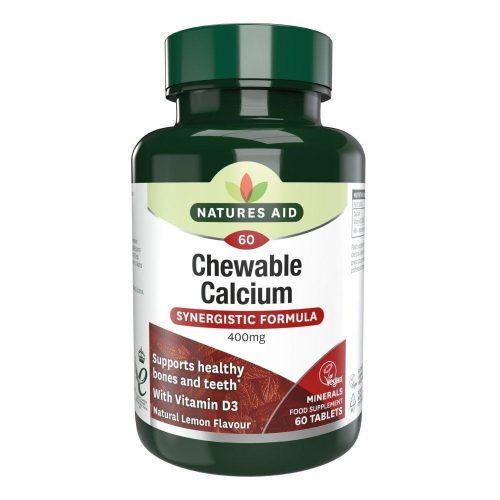 Natures Aid Kalcium rágótabletta D3-vitaminnal 60 db