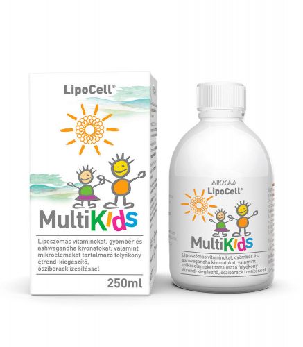 LipoCell MultiKids folyékony étrend-kiegészítő 250 ml