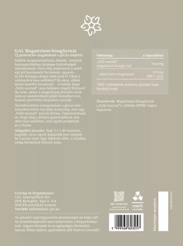 GAL Magnézium-biszglicinát utántöltő kapszula 180db