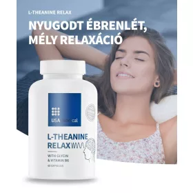   USA Medical RELAX kapszula AlphaWave® L-theanine-nel és glicinnel 60 db