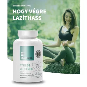   USA Medical Stressz Kontroll kapszula AlphaWave® L-theanine-nel 60 db
