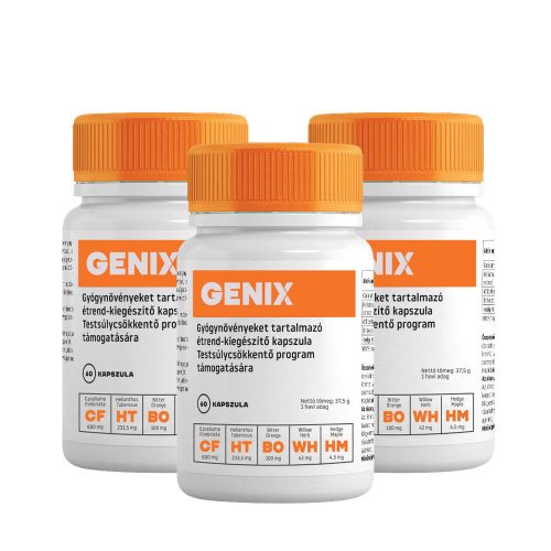 Genix fogyókúrás étrend-kiegészítő kapszula 3x60db